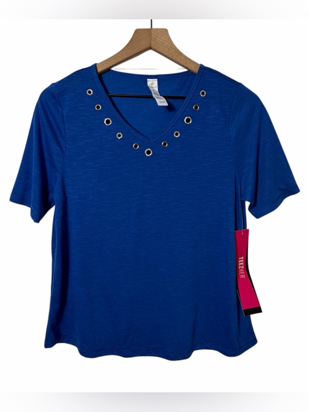 Blue Athletic Top Small Women NWT Casual Workout Shirt